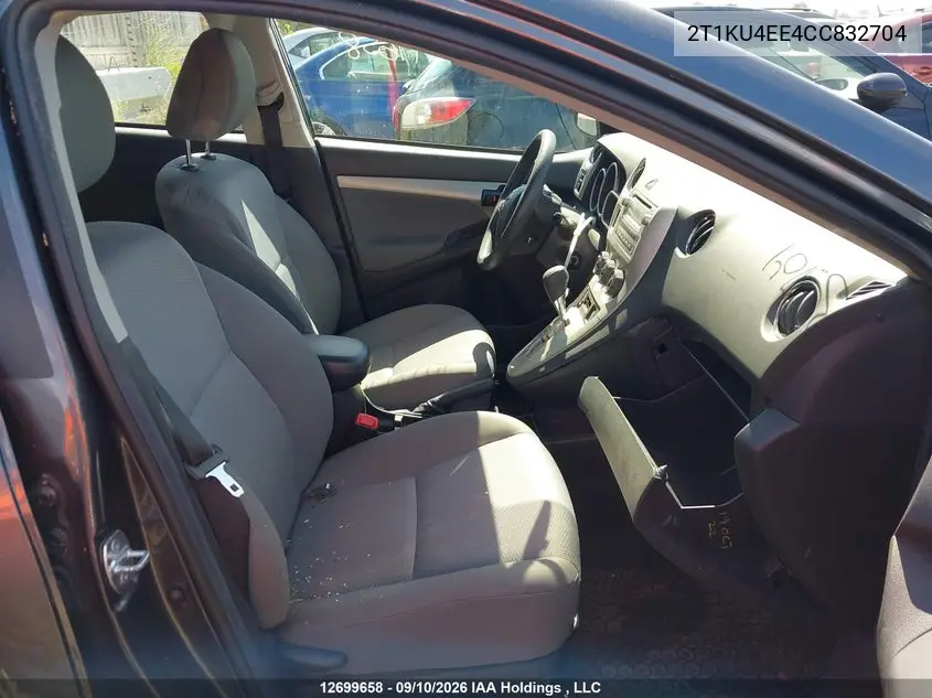 2012 TOYOTA MATRIX VIN 2T1KU4EE4CC832704 — фото 5