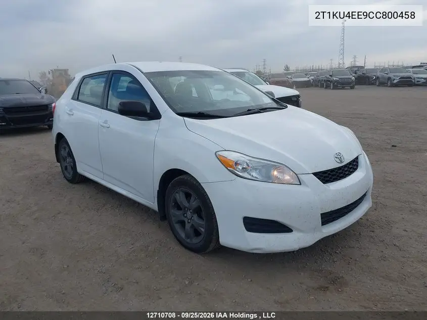 TOYOTA MATRIX 2012, VIN 2T1KU4EE9CC800458