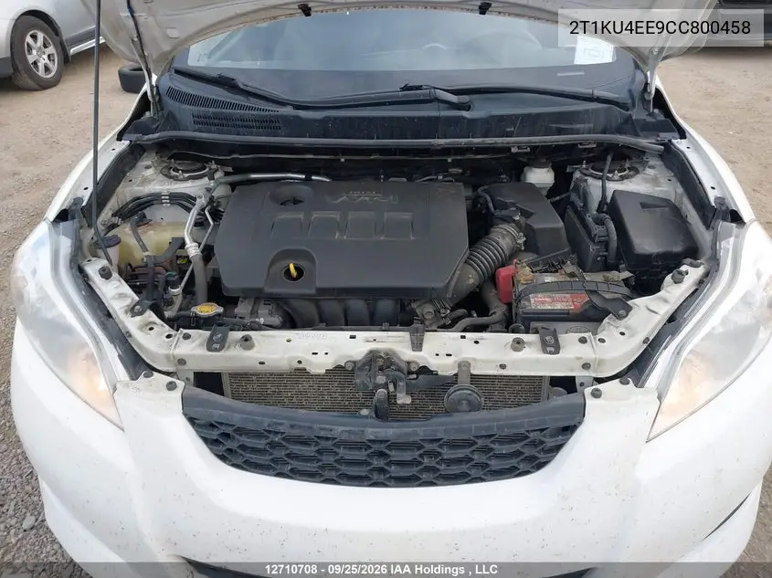 2012 TOYOTA MATRIX VIN 2T1KU4EE9CC800458 — фото 10