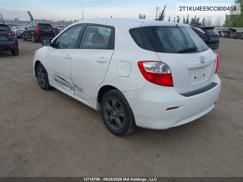 2012 TOYOTA MATRIX VIN 2T1KU4EE9CC800458 — фото 3