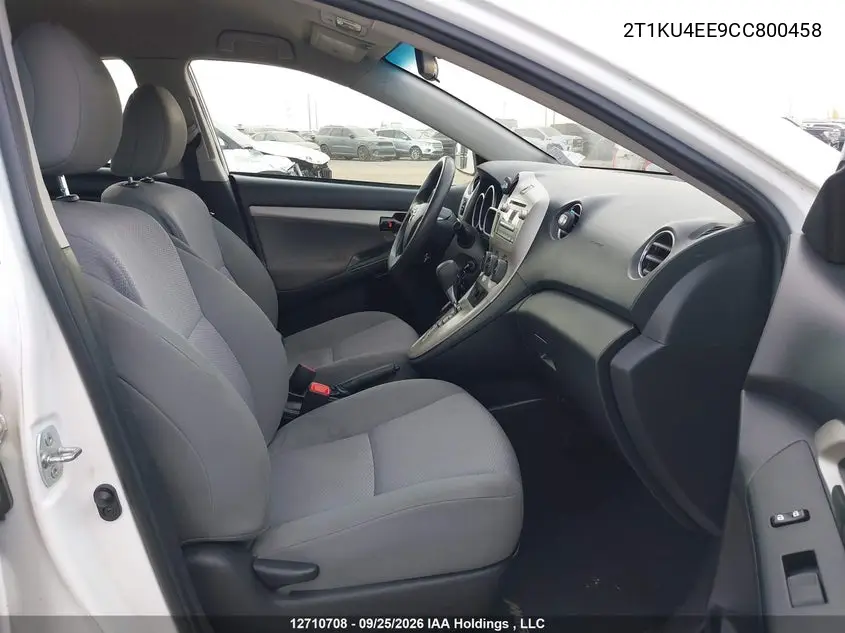 2012 TOYOTA MATRIX VIN 2T1KU4EE9CC800458 — фото 5