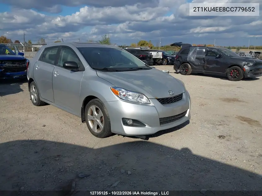 TOYOTA MATRIX 2012, VIN 2T1KU4EE8CC779652