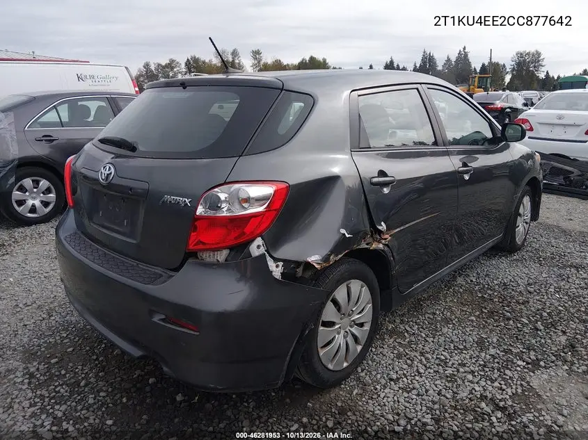 2012 TOYOTA MATRIX VIN 2T1KU4EE2CC877642 — фото 4