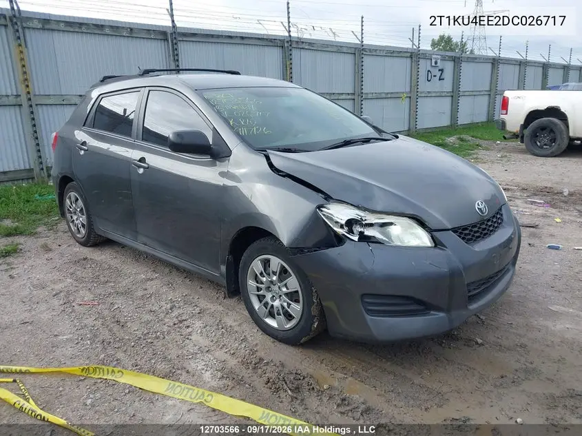 TOYOTA MATRIX 2013, VIN 2T1KU4EE2DC026717