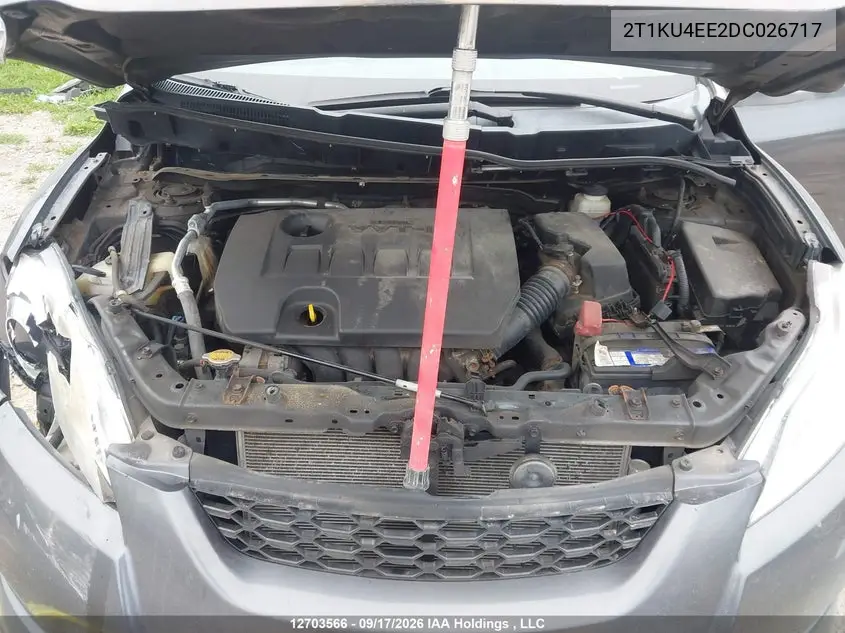 2013 TOYOTA MATRIX VIN 2T1KU4EE2DC026717 — фото 10