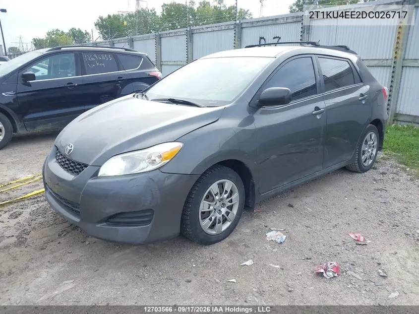 2013 TOYOTA MATRIX VIN 2T1KU4EE2DC026717 — фото 2