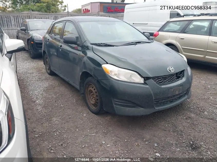 TOYOTA MATRIX 2013, VIN 2T1KU4EE0DC958334