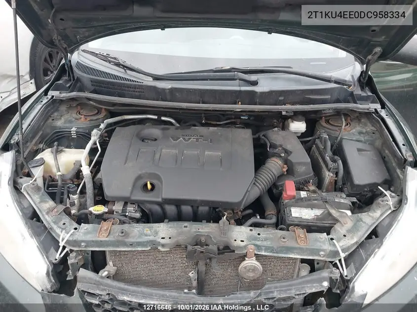 2013 TOYOTA MATRIX VIN 2T1KU4EE0DC958334 — фото 10