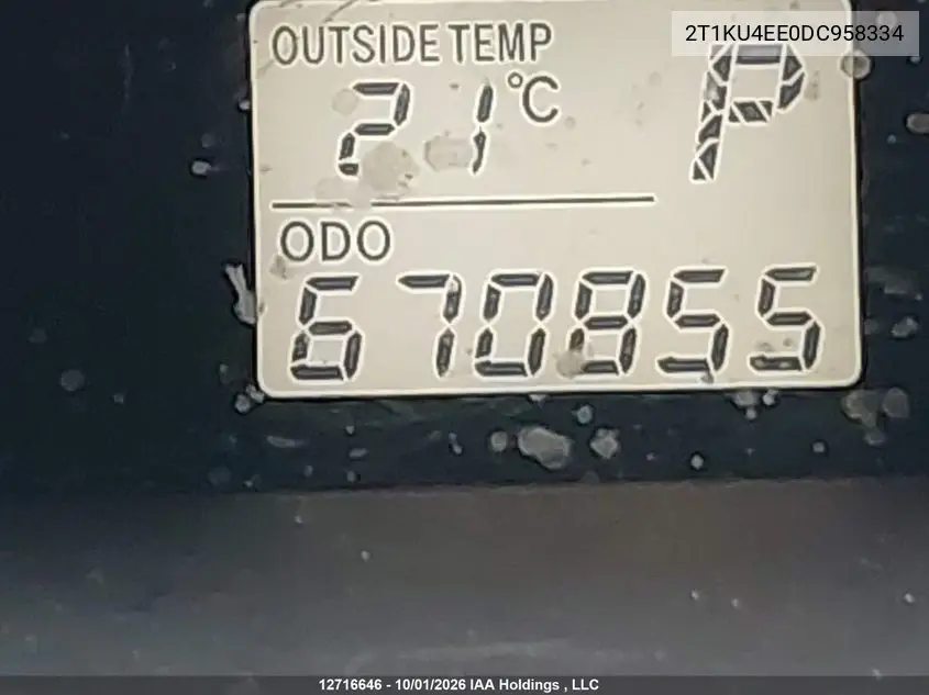 2013 TOYOTA MATRIX VIN 2T1KU4EE0DC958334 — фото 15