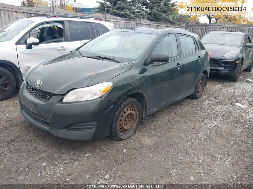 2013 TOYOTA MATRIX VIN 2T1KU4EE0DC958334 — фото 2