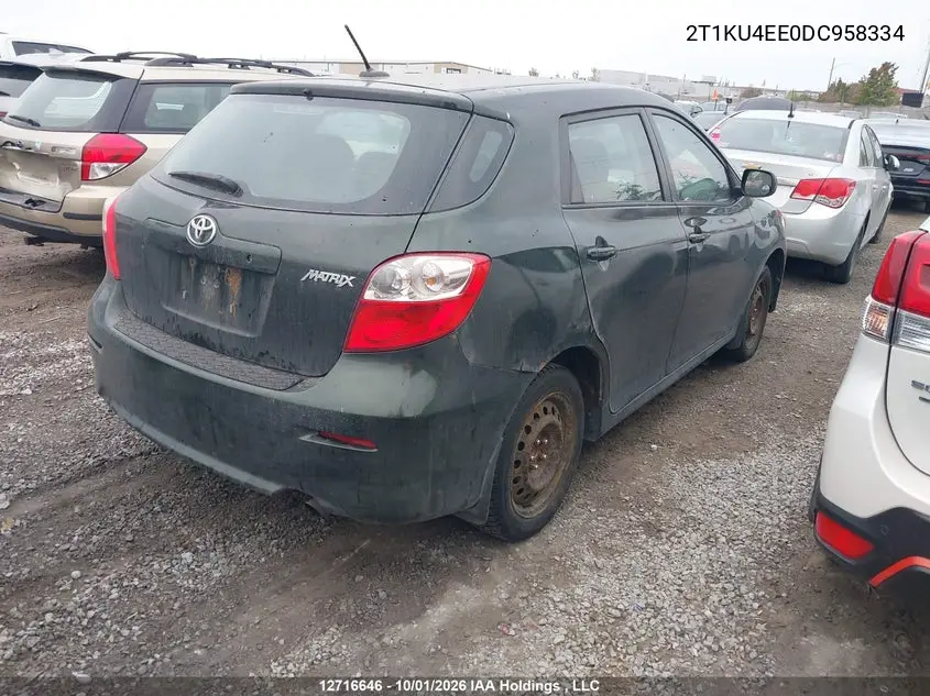 2013 TOYOTA MATRIX VIN 2T1KU4EE0DC958334 — фото 4