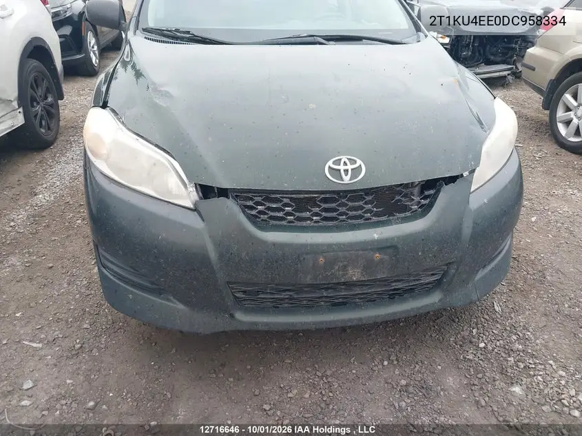 2013 TOYOTA MATRIX VIN 2T1KU4EE0DC958334 — фото 6