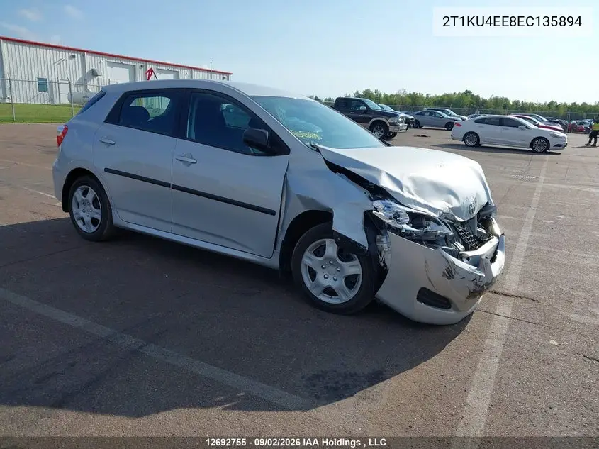 TOYOTA MATRIX 2014, VIN 2T1KU4EE8EC135894