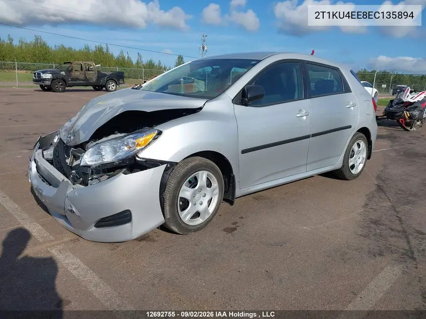 2014 TOYOTA MATRIX VIN 2T1KU4EE8EC135894 — фото 2