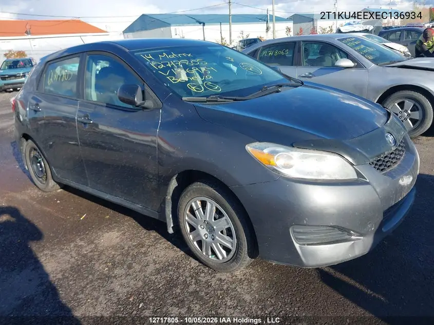 TOYOTA MATRIX 2014, VIN 2T1KU4EEXEC136934
