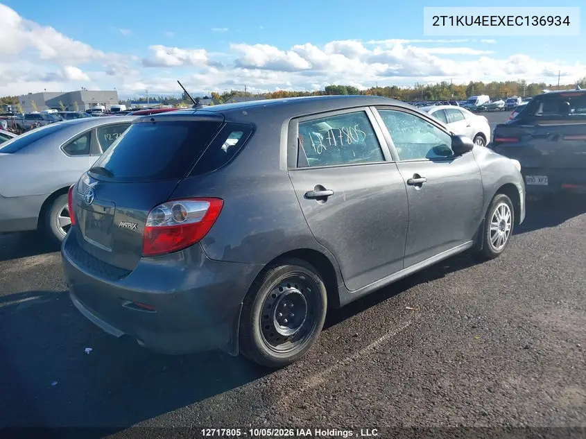 2014 TOYOTA MATRIX VIN 2T1KU4EEXEC136934 — фото 4