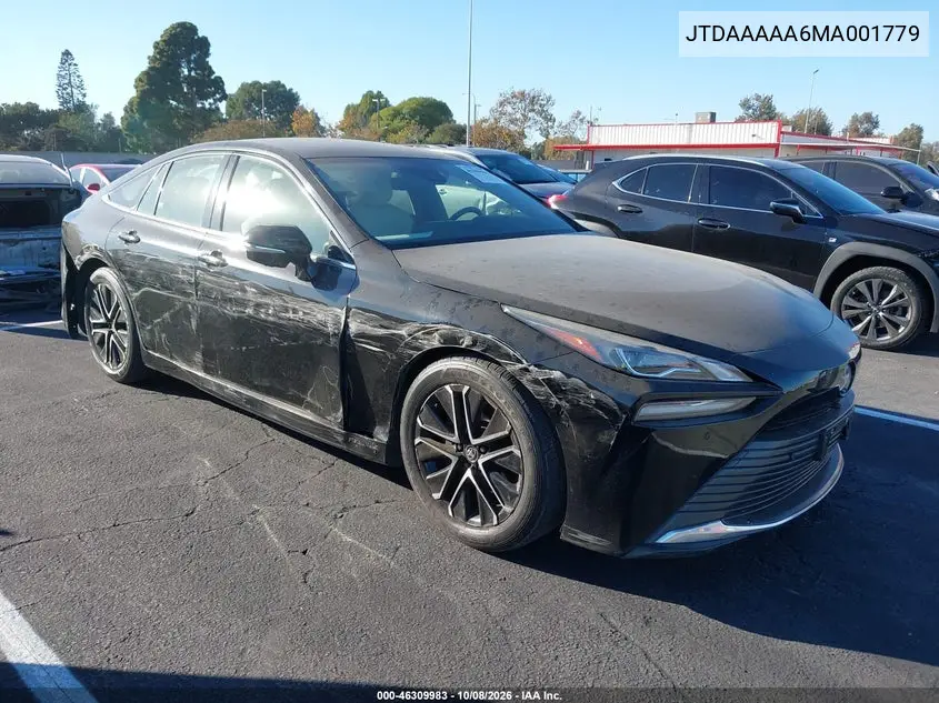 TOYOTA MIRAI 2021, VIN JTDAAAAA6MA001779