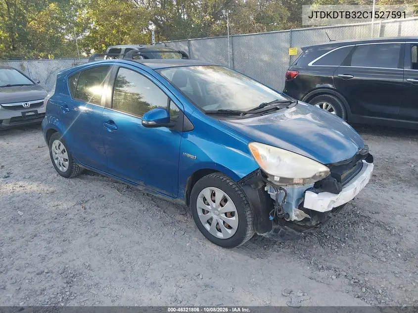 TOYOTA PRIUS C 2012, VIN JTDKDTB32C1527591