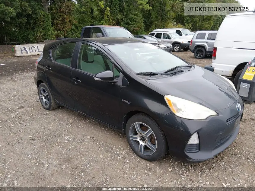 TOYOTA PRIUS C 2013, VIN JTDKDTB3XD1537125