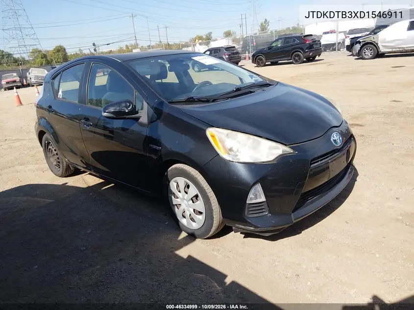 TOYOTA PRIUS C 2013, VIN JTDKDTB3XD1546911
