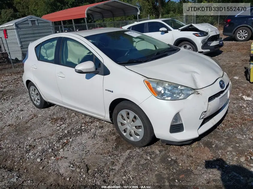 TOYOTA PRIUS C 2013, VIN JTDKDTB33D1552470