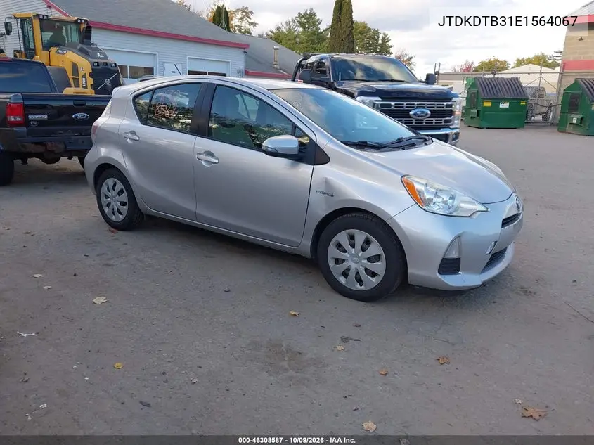 TOYOTA PRIUS C 2014, VIN JTDKDTB31E1564067