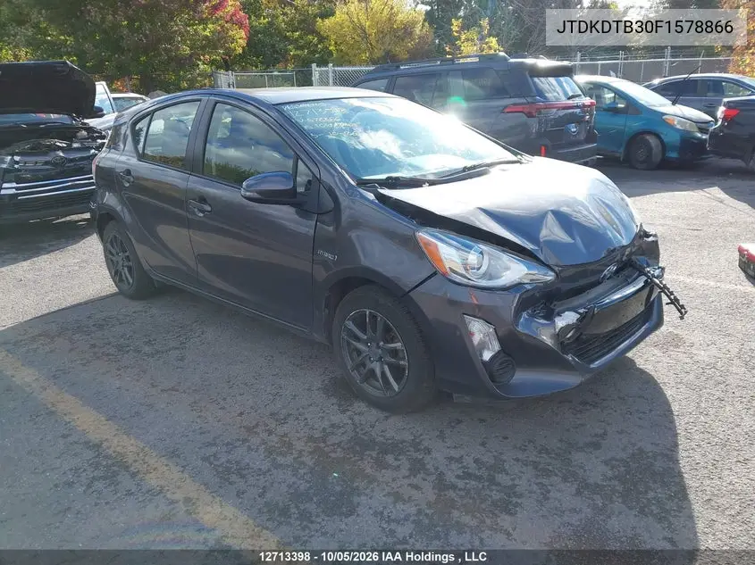 TOYOTA PRIUS C 2015, VIN JTDKDTB30F1578866
