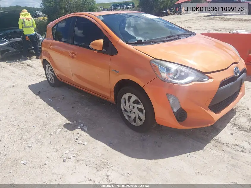 TOYOTA PRIUS C 2015, VIN JTDKDTB36F1099173