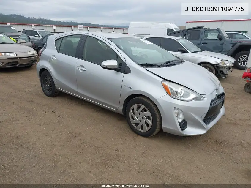 TOYOTA PRIUS C 2015, VIN JTDKDTB39F1094775