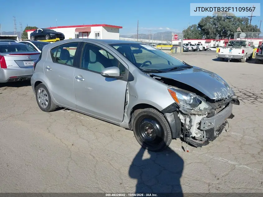 TOYOTA PRIUS C 2015, VIN JTDKDTB32F1109567
