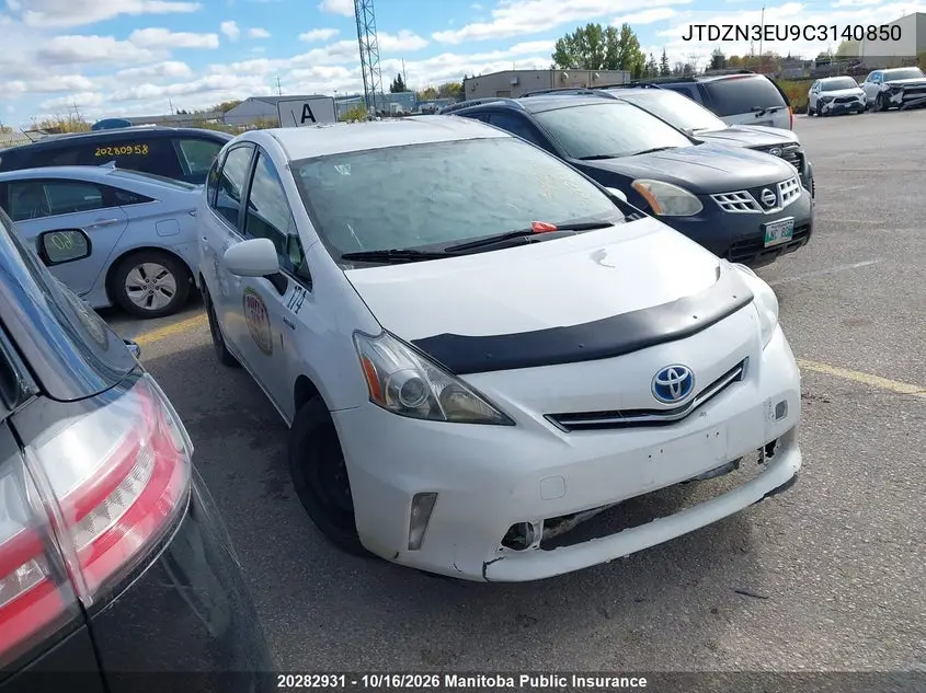 TOYOTA PRIUS V (+) 2012, VIN JTDZN3EU9C3140850