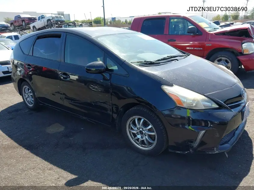 TOYOTA PRIUS V (+) 2012, VIN JTDZN3EU7C3038690