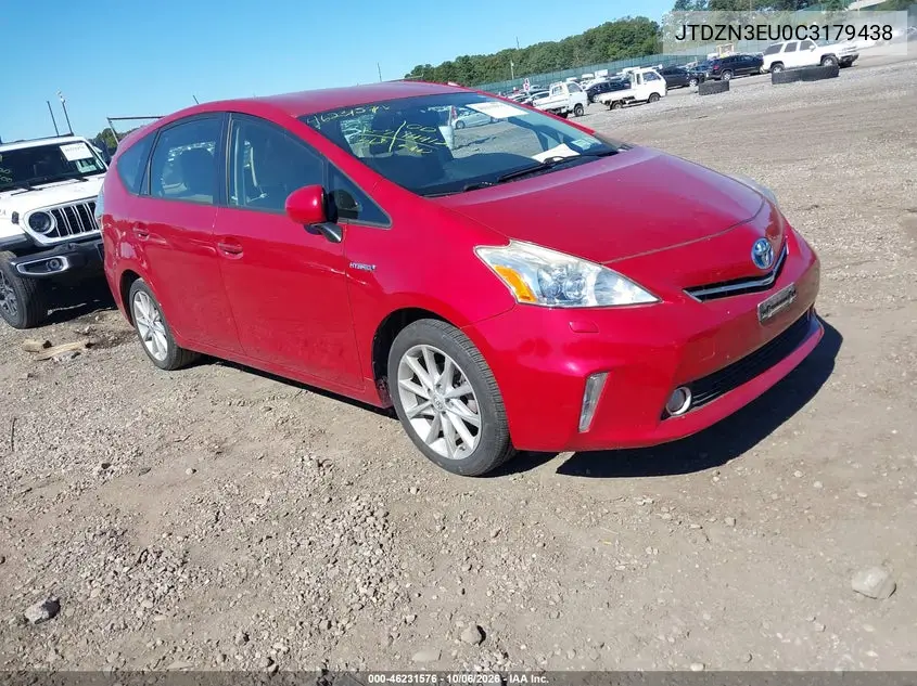 TOYOTA PRIUS V (+) 2012, VIN JTDZN3EU0C3179438