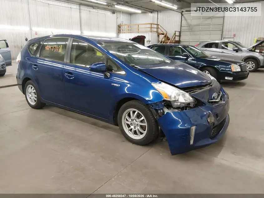 TOYOTA PRIUS V (+) 2012, VIN JTDZN3EU8C3143755
