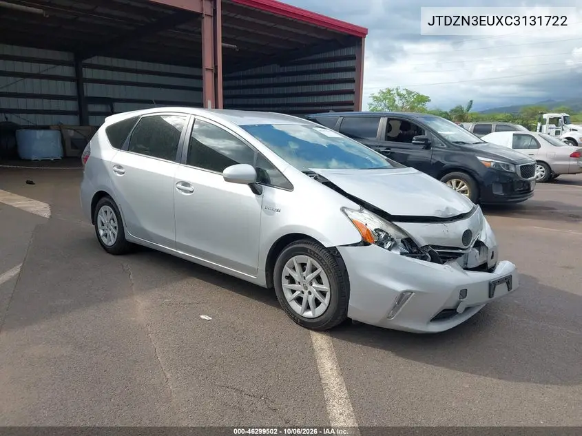 TOYOTA PRIUS V (+) 2012, VIN JTDZN3EUXC3131722