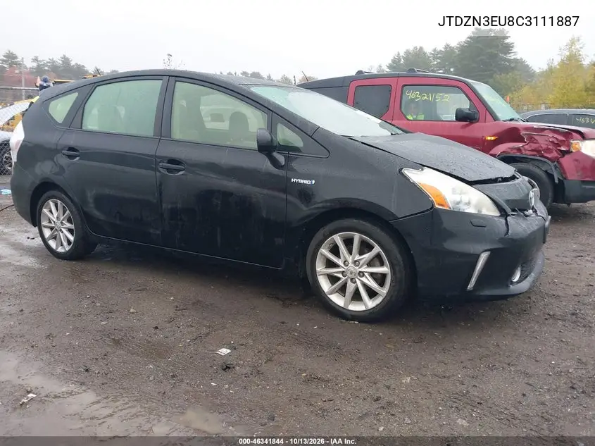 TOYOTA PRIUS V (+) 2012, VIN JTDZN3EU8C3111887