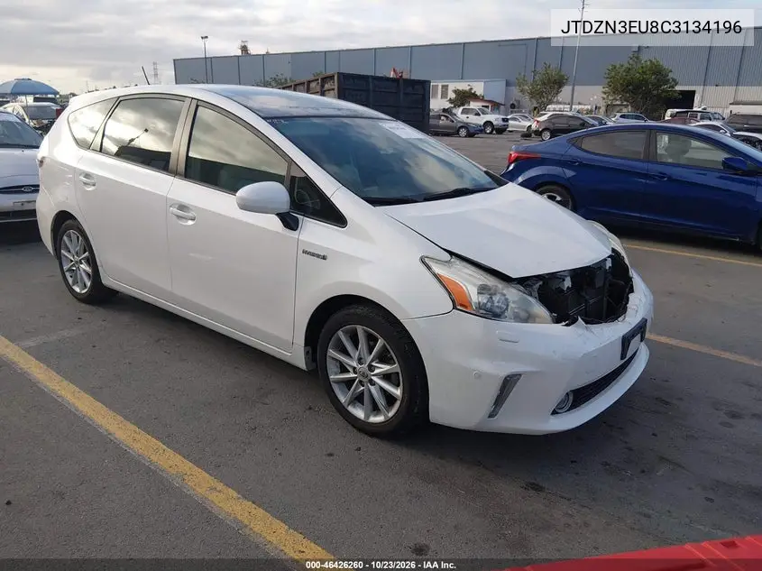TOYOTA PRIUS V (+) 2012, VIN JTDZN3EU8C3134196