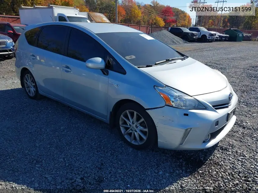 TOYOTA PRIUS V (+) 2012, VIN JTDZN3EU5C3151599