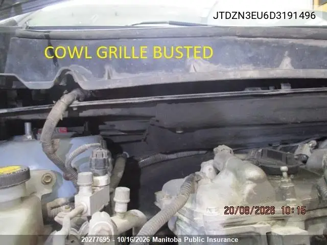 TOYOTA PRIUS V (+) 2013, VIN JTDZN3EU6D3191496