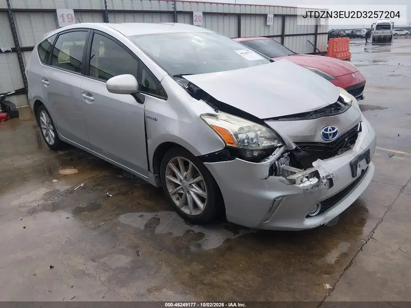 TOYOTA PRIUS V (+) 2013, VIN JTDZN3EU2D3257204