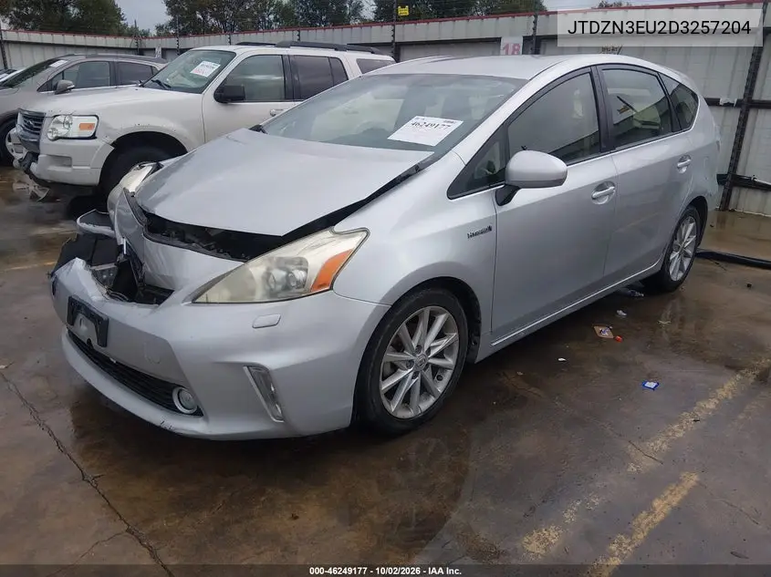 2013 TOYOTA PRIUS V (+) VIN JTDZN3EU2D3257204 — фото 2