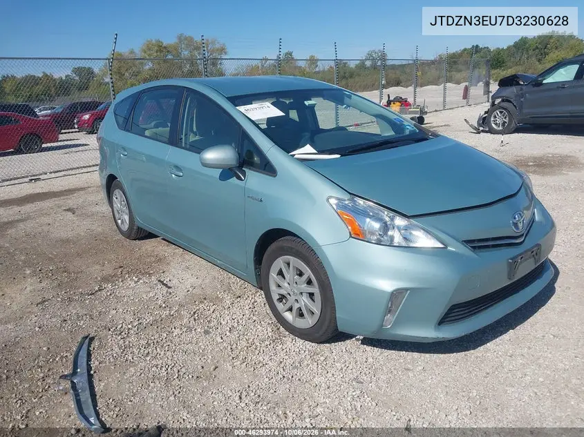TOYOTA PRIUS V (+) 2013, VIN JTDZN3EU7D3230628