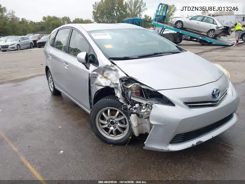 TOYOTA PRIUS V (+) 2014, VIN JTDZN3EU8EJ013246