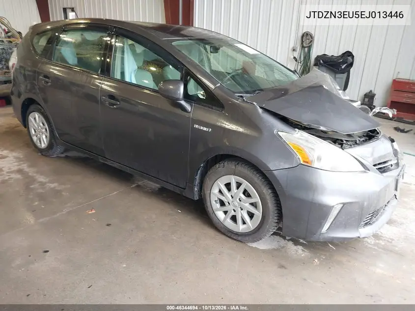 TOYOTA PRIUS V (+) 2014, VIN JTDZN3EU5EJ013446