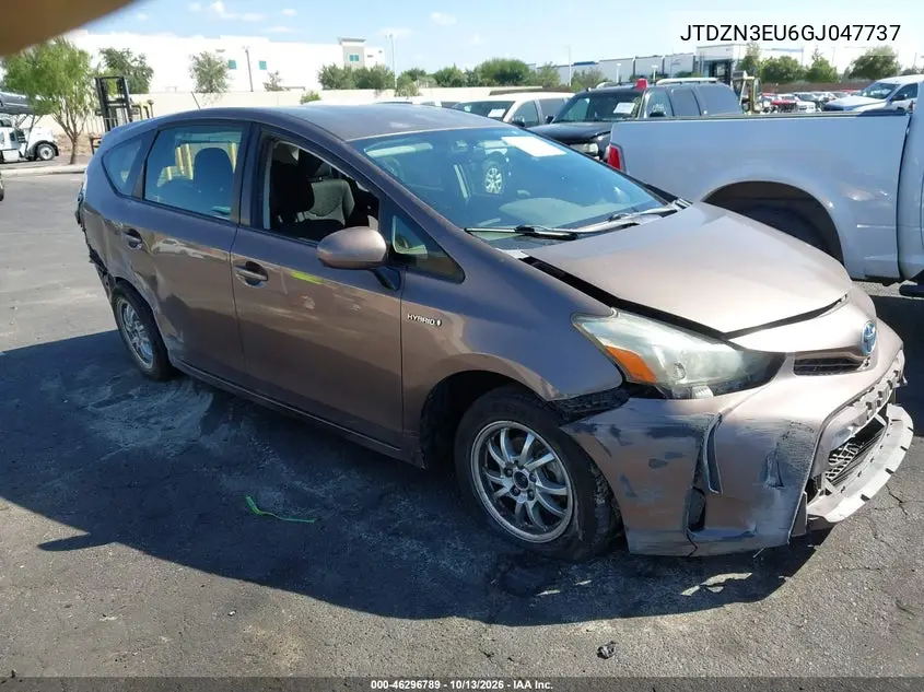 TOYOTA PRIUS V (+) 2016, VIN JTDZN3EU6GJ047737