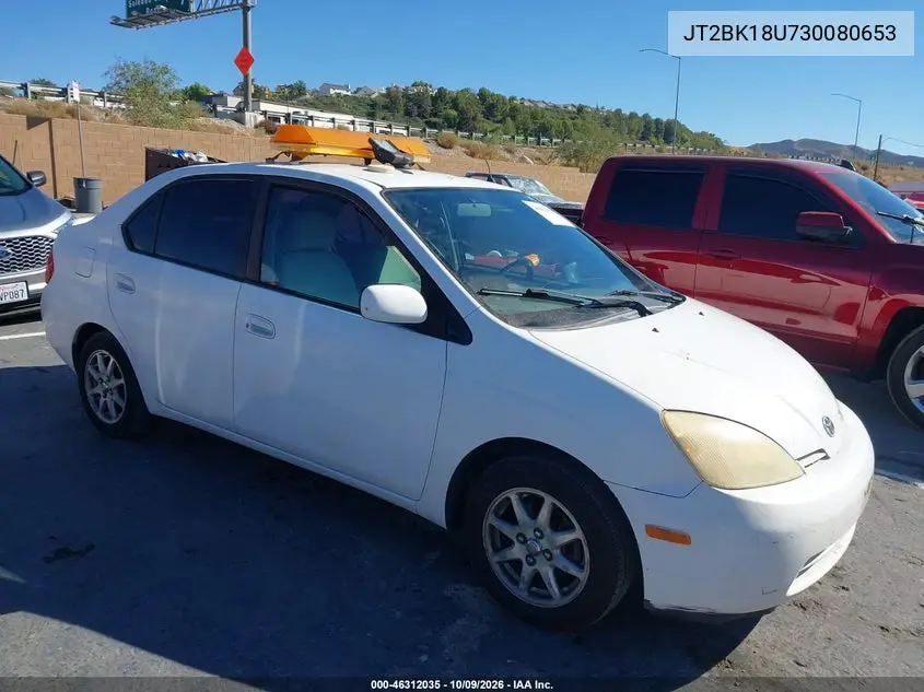 TOYOTA PRIUS 2003, VIN JT2BK18U730080653