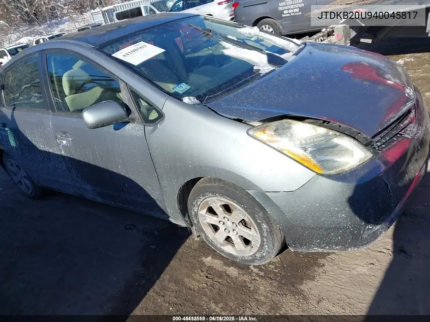 TOYOTA PRIUS 2005, VIN JTDKB20U953104414