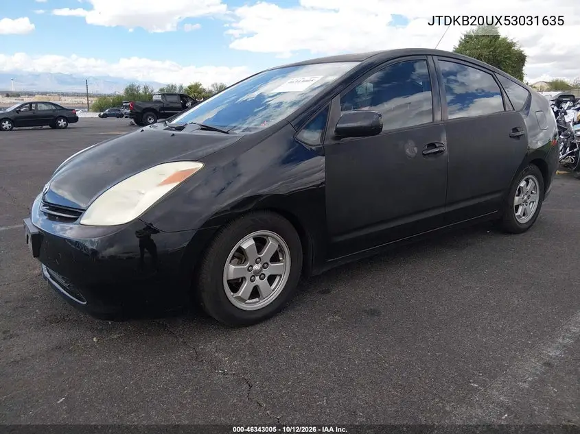 2005 TOYOTA PRIUS VIN JTDKB20UX53031635 — фото 2