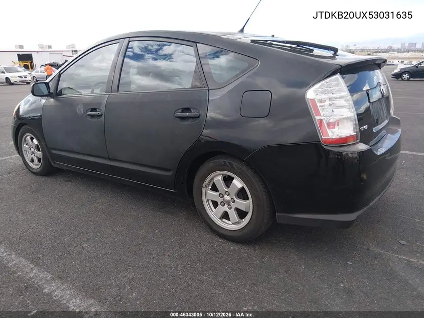 2005 TOYOTA PRIUS VIN JTDKB20UX53031635 — фото 3