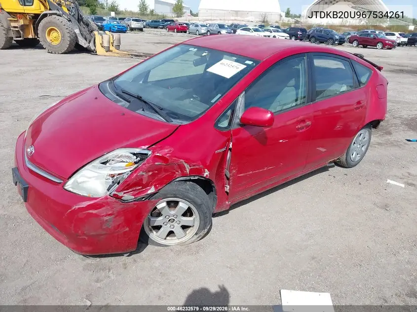 2006 TOYOTA PRIUS VIN JTDKB20U967534261 — фото 2